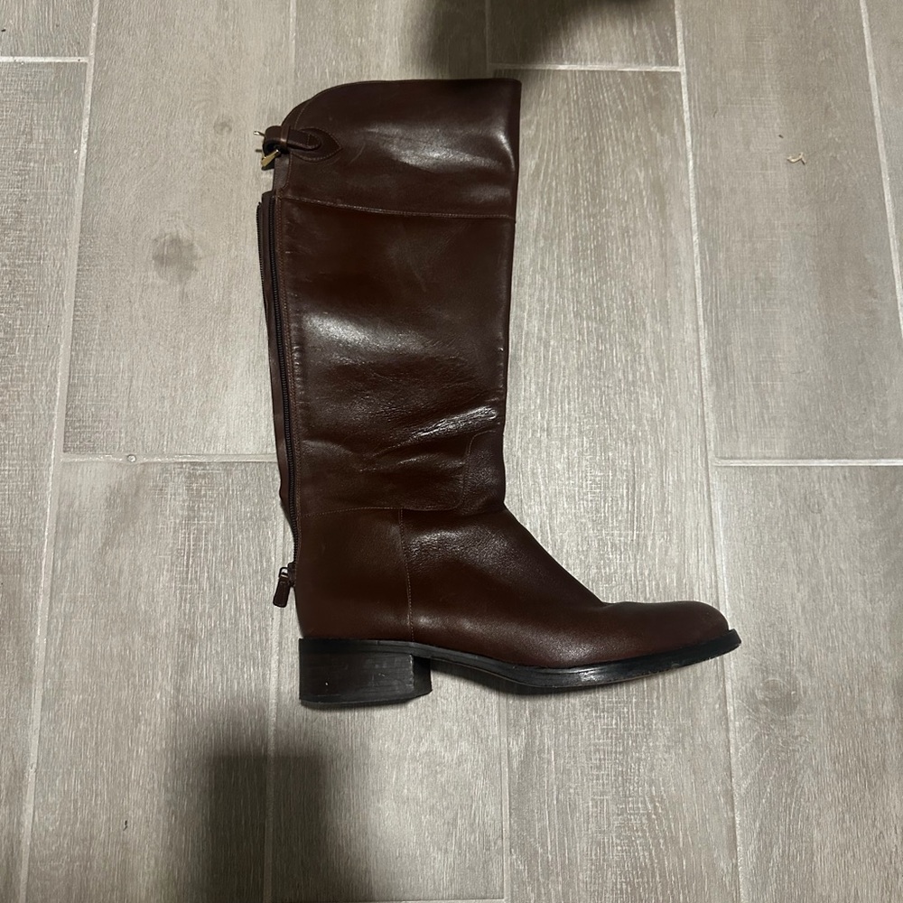 Cole Haan Brown Leather Knee-High Riding Boots